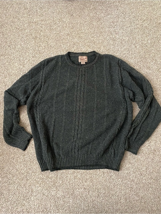 Woolrich Other - Woolrich Men's Forest Green Cable Crewneck Sweater